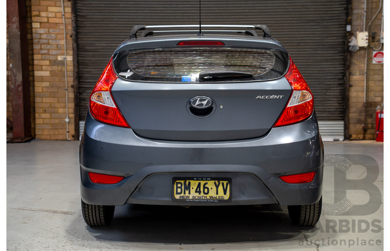 11/2011 Hyundai Accent Active RB 5d Hatchback Grey 1.6L