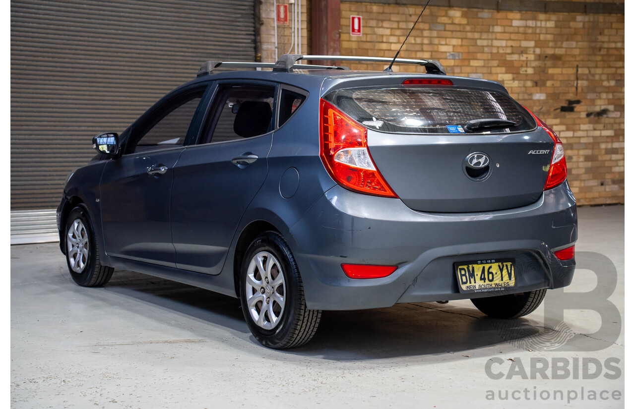 11/2011 Hyundai Accent Active RB 5d Hatchback Grey 1.6L