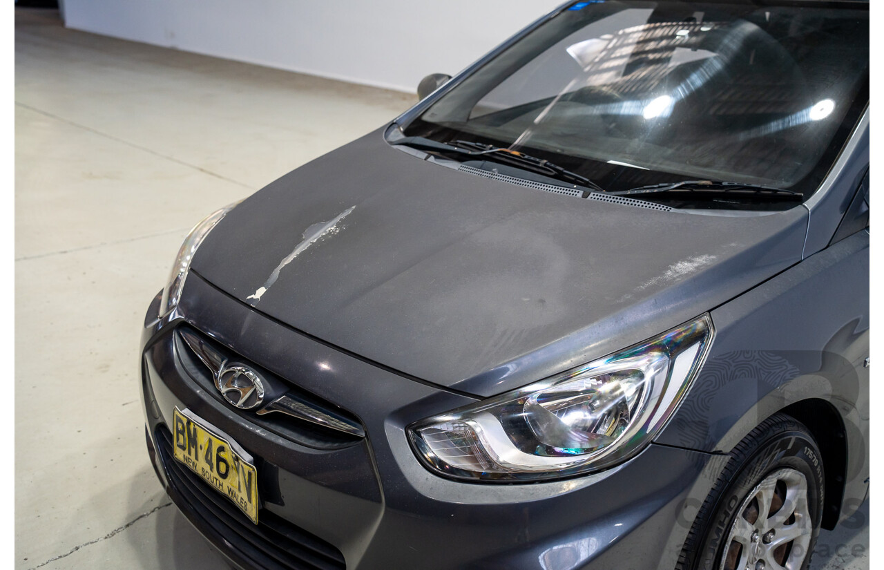 11/2011 Hyundai Accent Active RB 5d Hatchback Grey 1.6L