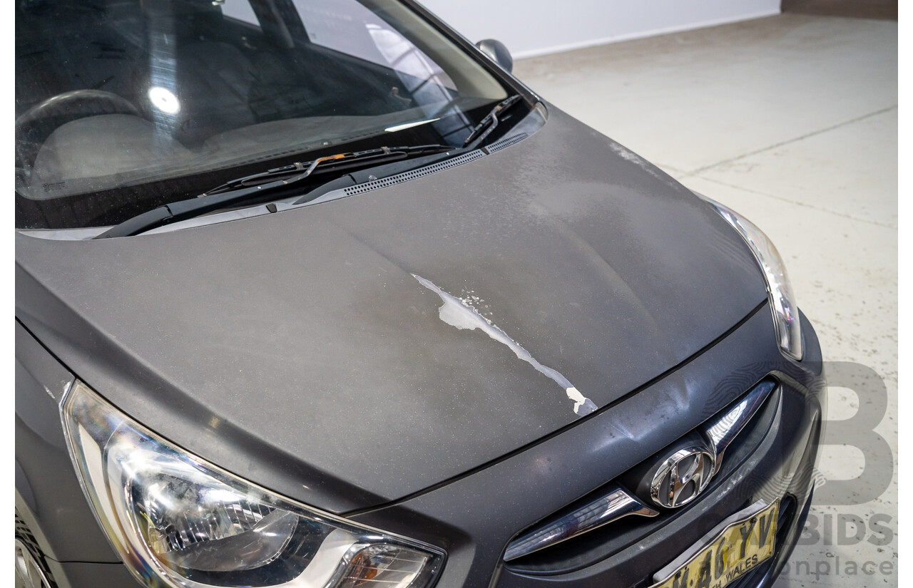 11/2011 Hyundai Accent Active RB 5d Hatchback Grey 1.6L