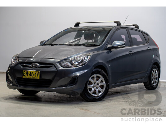 11/2011 Hyundai Accent Active RB 5d Hatchback Grey 1.6L