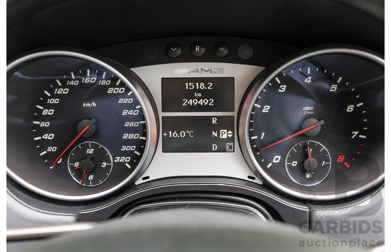 12/2009 Mercedes-Benz ML 63 AMG (4x4) W164 08 Upgrade 4d Wagon Palladium Silver Metallic V8 6.2L