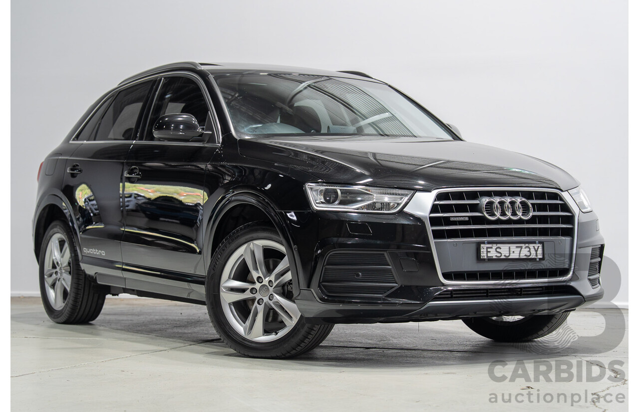 12/2016 Audi Q3 2.0 TFSI Sport Quattro (AWD) 8U MY17 4d Wagon Mythos Black Metallic Turbo 2.0L