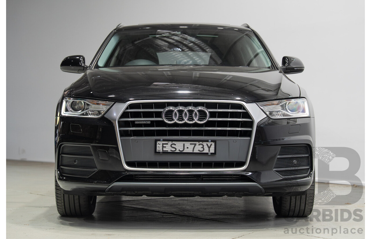 12/2016 Audi Q3 2.0 TFSI Sport Quattro (AWD) 8U MY17 4d Wagon Mythos Black Metallic Turbo 2.0L
