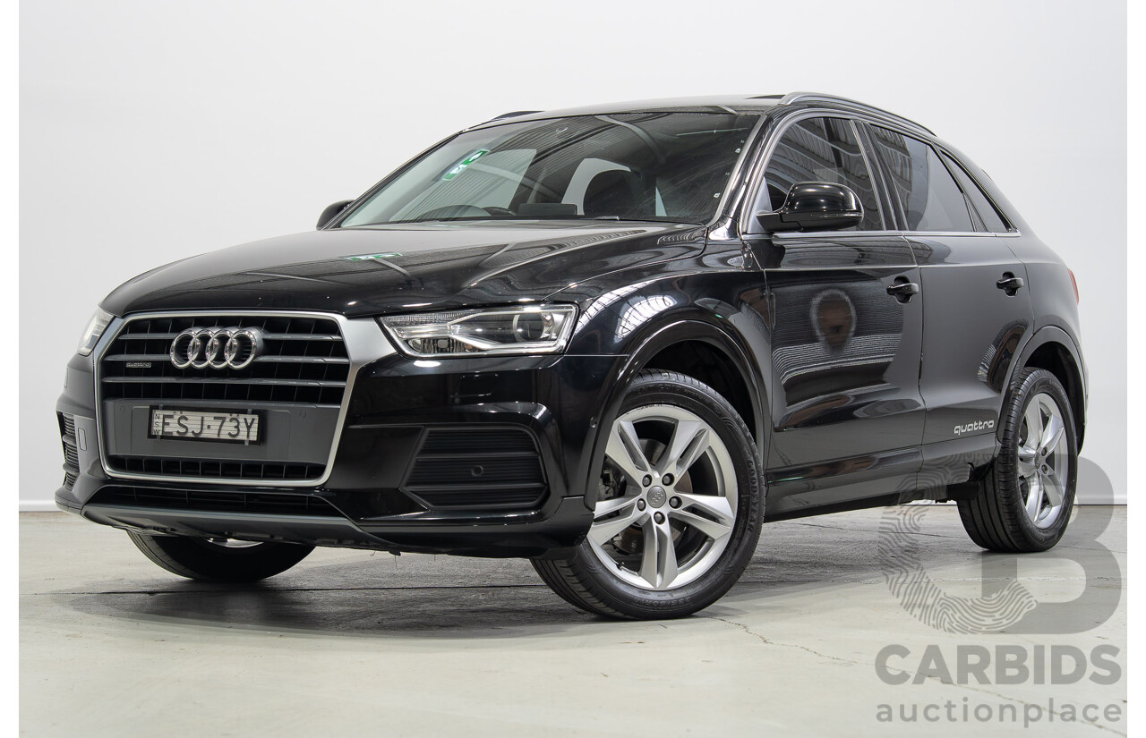 12/2016 Audi Q3 2.0 TFSI Sport Quattro (AWD) 8U MY17 4d Wagon Mythos Black Metallic Turbo 2.0L