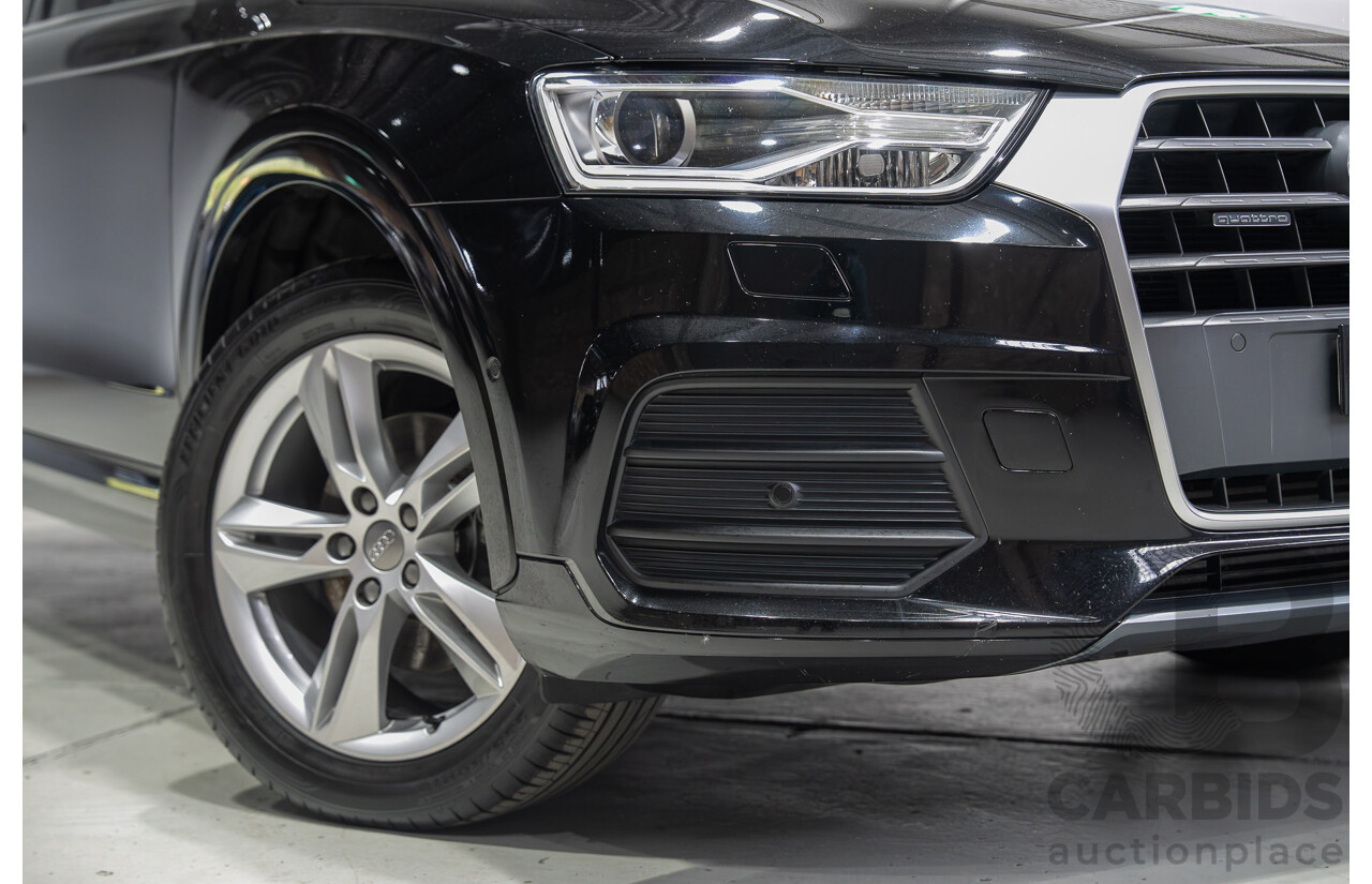 12/2016 Audi Q3 2.0 TFSI Sport Quattro (AWD) 8U MY17 4d Wagon Mythos Black Metallic Turbo 2.0L