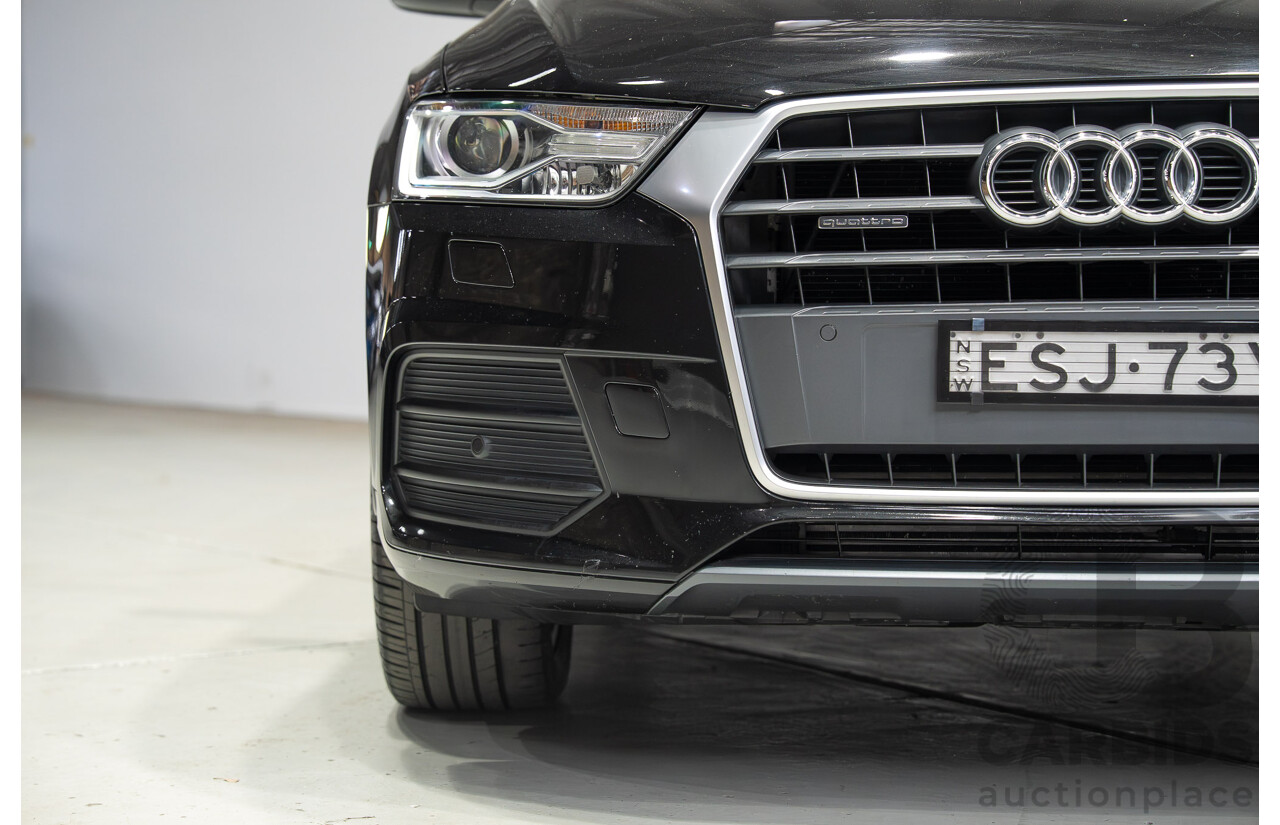 12/2016 Audi Q3 2.0 TFSI Sport Quattro (AWD) 8U MY17 4d Wagon Mythos Black Metallic Turbo 2.0L