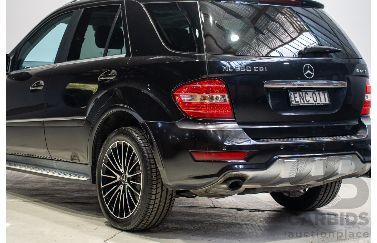 12/2009 Mercedes-Benz Ml 350CDI (4x4)  W164 09 Upgrade 4d Wagon Black 3.0L