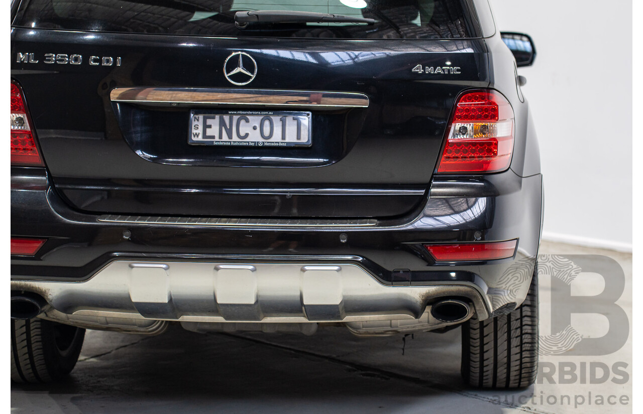 12/2009 Mercedes-Benz Ml 350CDI (4x4)  W164 09 Upgrade 4d Wagon Black 3.0L