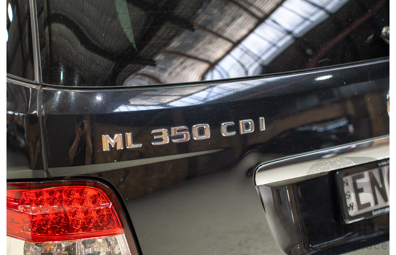 12/2009 Mercedes-Benz Ml 350CDI (4x4)  W164 09 Upgrade 4d Wagon Black 3.0L