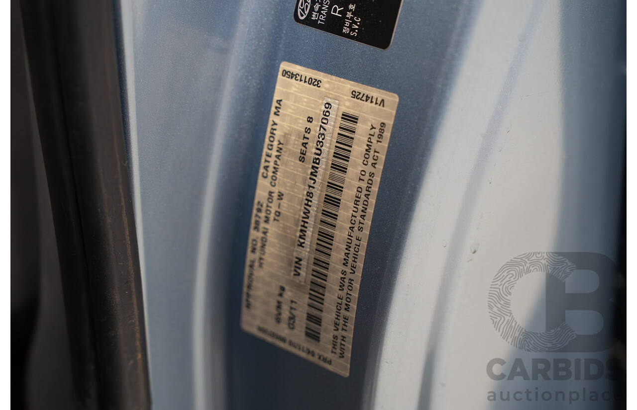 03/2011 Hyundai Imax (RWD) TQ MY11 4d Wagon Blue 2.5L
