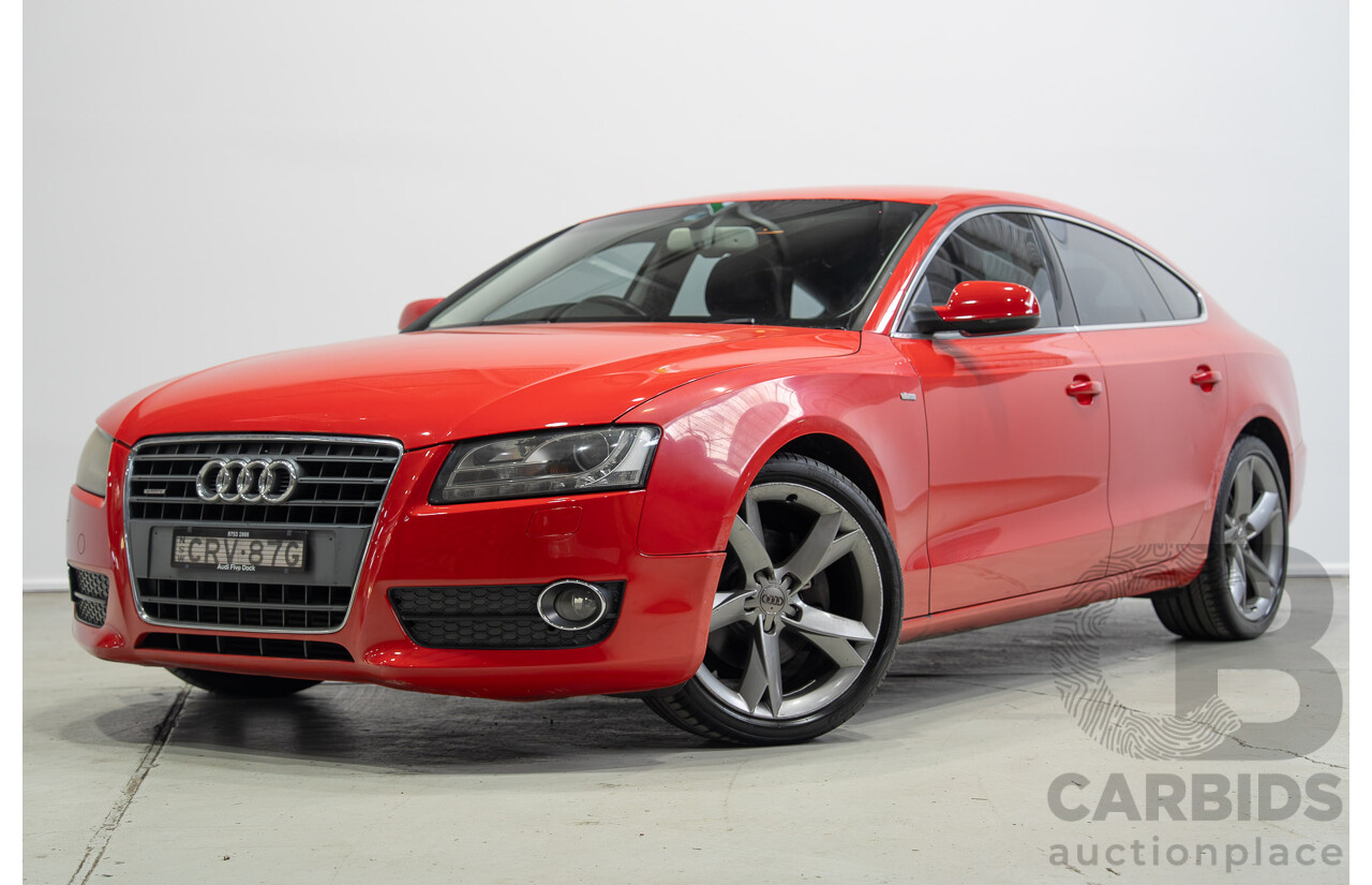 12/2009 Audi A5 Sportback 2.0 TFSI Quattro (AWD) 8T 5d Hatchback Brilliant Red Turbo 2.0L