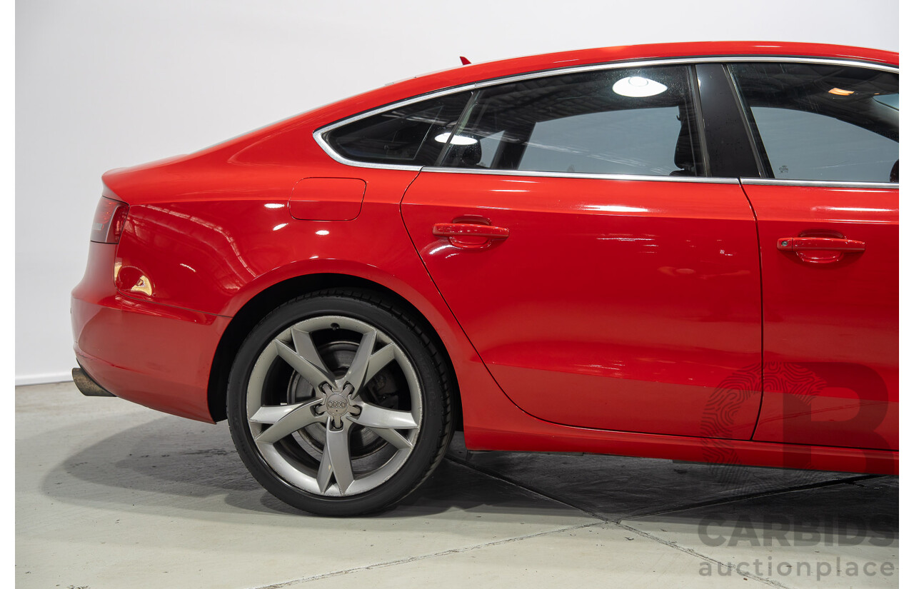 12/2009 Audi A5 Sportback 2.0 TFSI Quattro (AWD) 8T 5d Hatchback Brilliant Red Turbo 2.0L