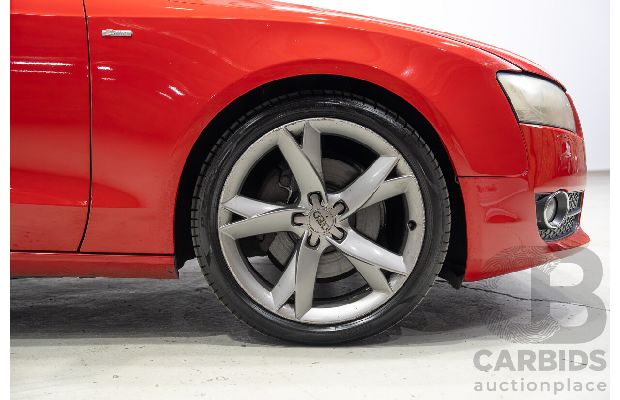 12/2009 Audi A5 Sportback 2.0 TFSI Quattro (AWD) 8T 5d Hatchback Brilliant Red Turbo 2.0L