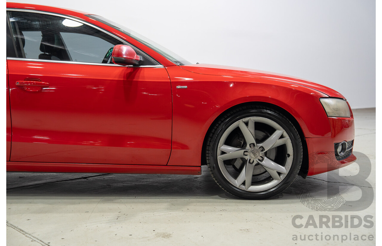 12/2009 Audi A5 Sportback 2.0 TFSI Quattro (AWD) 8T 5d Hatchback Brilliant Red Turbo 2.0L