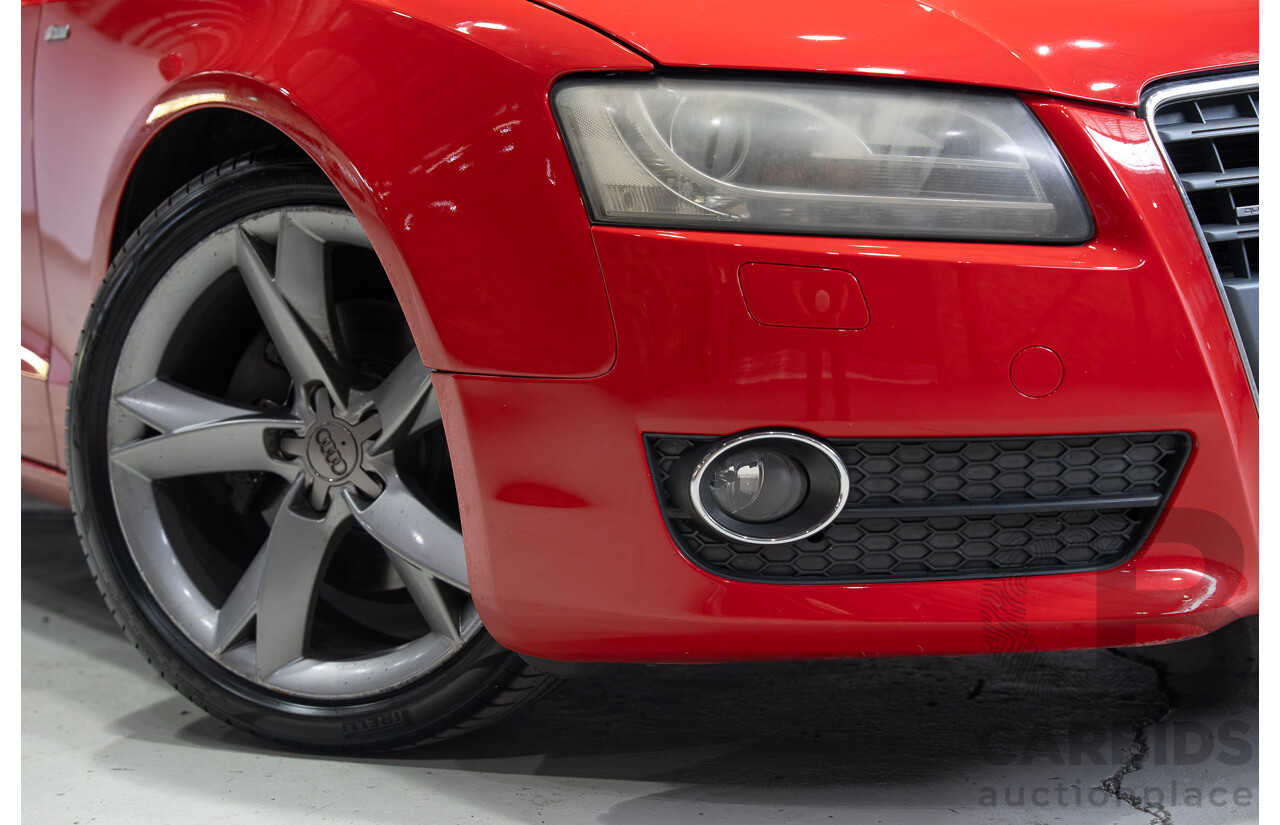 12/2009 Audi A5 Sportback 2.0 TFSI Quattro (AWD) 8T 5d Hatchback Brilliant Red Turbo 2.0L