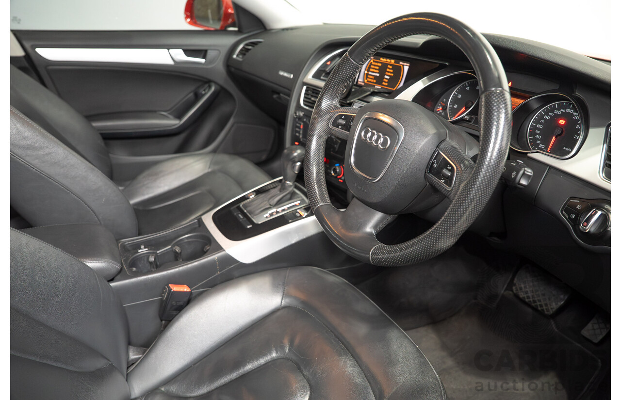 12/2009 Audi A5 Sportback 2.0 TFSI Quattro (AWD) 8T 5d Hatchback Brilliant Red Turbo 2.0L