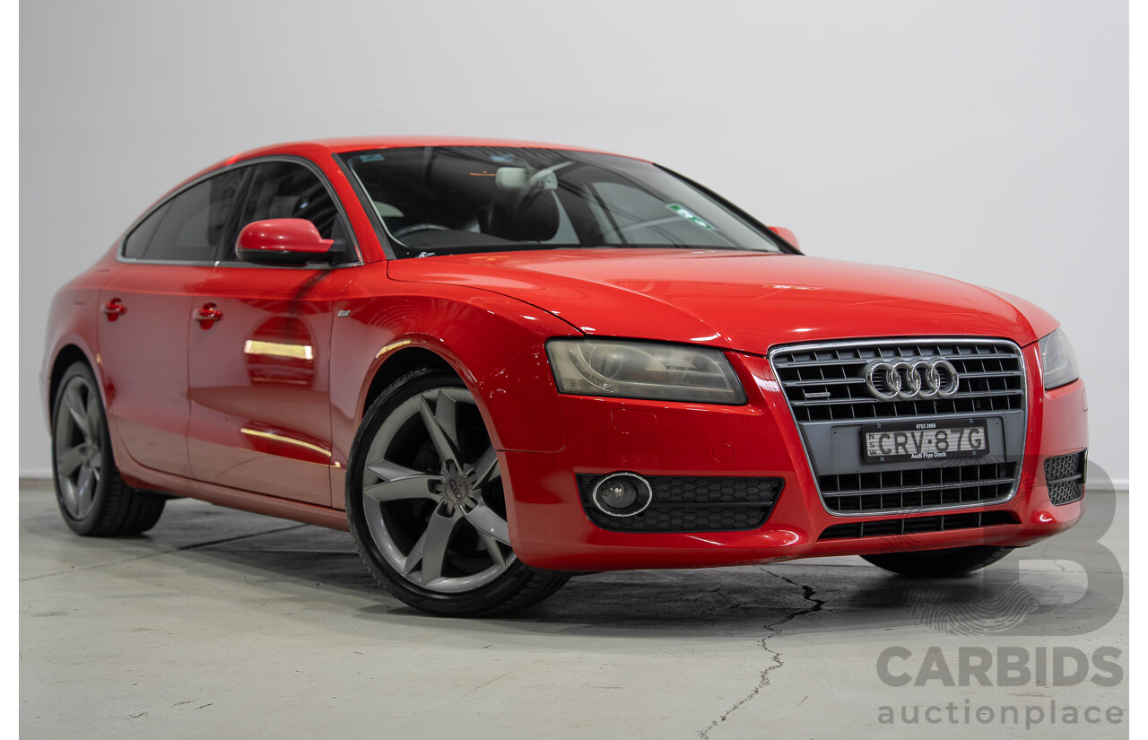 12/2009 Audi A5 Sportback 2.0 TFSI Quattro (AWD) 8T 5d Hatchback Brilliant Red Turbo 2.0L