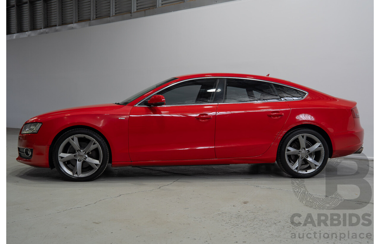 12/2009 Audi A5 Sportback 2.0 TFSI Quattro (AWD) 8T 5d Hatchback Brilliant Red Turbo 2.0L