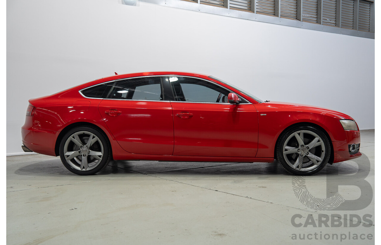 12/2009 Audi A5 Sportback 2.0 TFSI Quattro (AWD) 8T 5d Hatchback Brilliant Red Turbo 2.0L