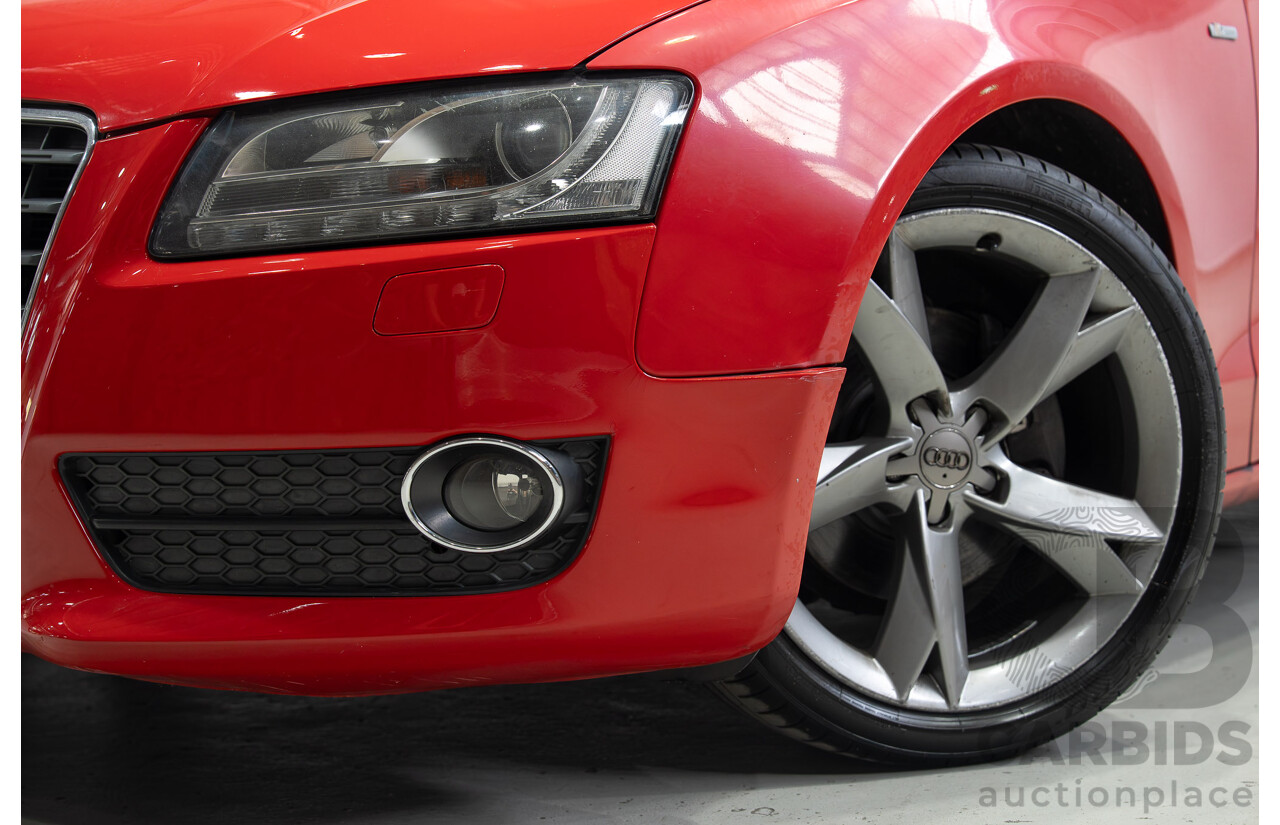 12/2009 Audi A5 Sportback 2.0 TFSI Quattro (AWD) 8T 5d Hatchback Brilliant Red Turbo 2.0L