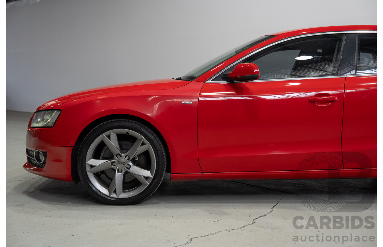 12/2009 Audi A5 Sportback 2.0 TFSI Quattro (AWD) 8T 5d Hatchback Brilliant Red Turbo 2.0L