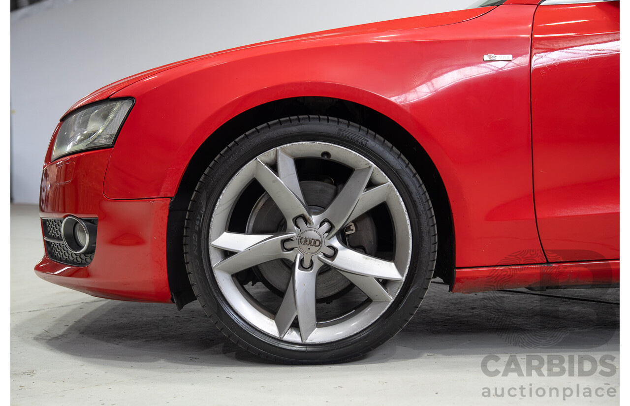 12/2009 Audi A5 Sportback 2.0 TFSI Quattro (AWD) 8T 5d Hatchback Brilliant Red Turbo 2.0L