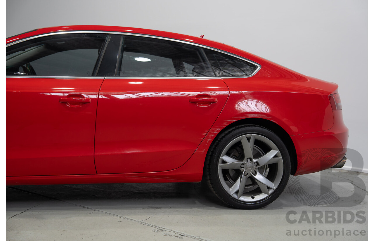 12/2009 Audi A5 Sportback 2.0 TFSI Quattro (AWD) 8T 5d Hatchback Brilliant Red Turbo 2.0L