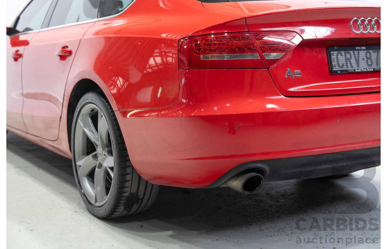 12/2009 Audi A5 Sportback 2.0 TFSI Quattro (AWD) 8T 5d Hatchback Brilliant Red Turbo 2.0L