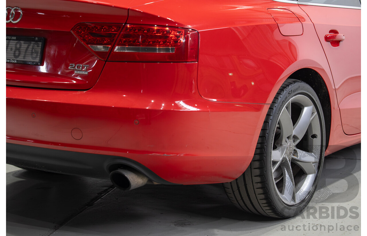 12/2009 Audi A5 Sportback 2.0 TFSI Quattro (AWD) 8T 5d Hatchback Brilliant Red Turbo 2.0L