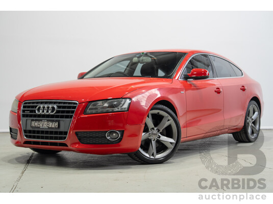 12/2009 Audi A5 Sportback 2.0 TFSI Quattro (AWD) 8T 5d Hatchback Brilliant Red Turbo 2.0L