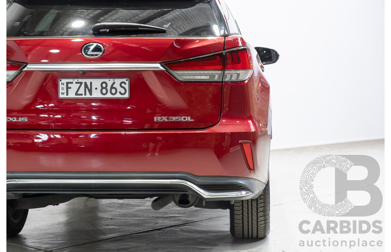 04/2021 Lexus RX350L Luxury (AWD) GGL26R MY21 4d Wagon Matador Red V6 3.5L - 7 Seater