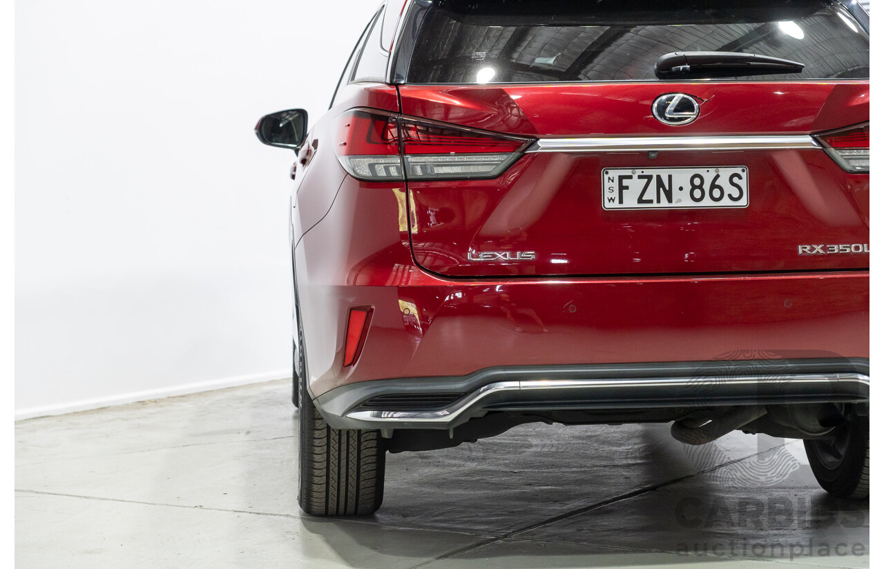 04/2021 Lexus RX350L Luxury (AWD) GGL26R MY21 4d Wagon Matador Red V6 3.5L - 7 Seater