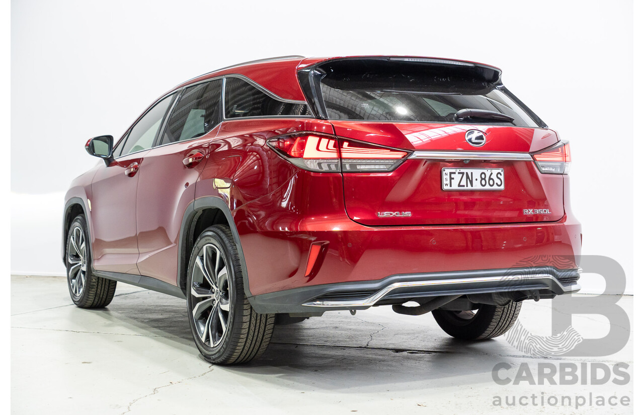 04/2021 Lexus RX350L Luxury (AWD) GGL26R MY21 4d Wagon Matador Red V6 3.5L - 7 Seater