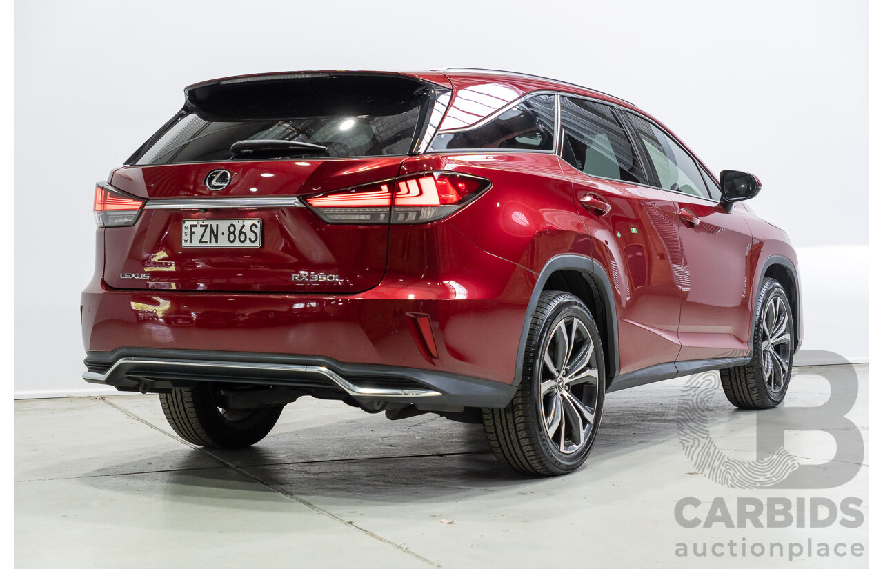 04/2021 Lexus RX350L Luxury (AWD) GGL26R MY21 4d Wagon Matador Red V6 3.5L - 7 Seater
