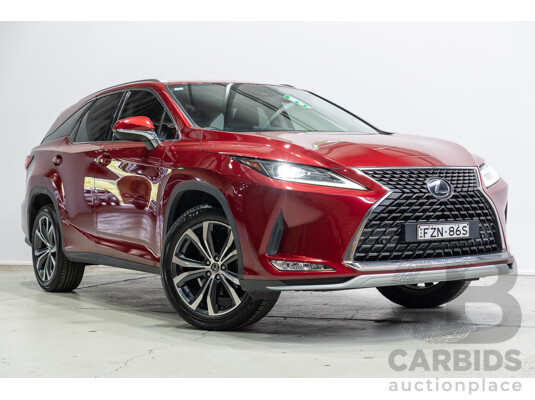 04/2021 Lexus RX350L Luxury (AWD) GGL26R MY21 4d Wagon Matador Red V6 3.5L - 7 Seater