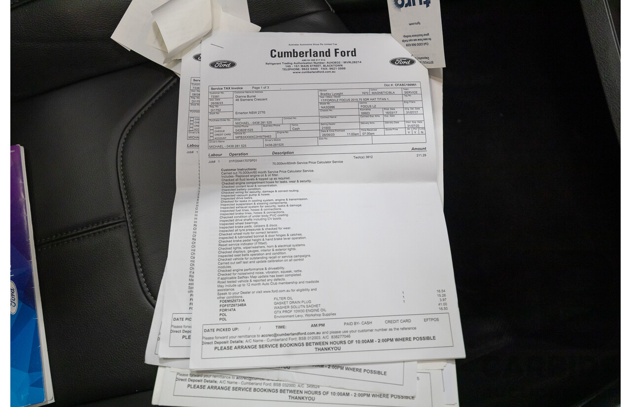 4/2017 Ford Focus Titanium LZ 5d Hatchback Magnetic Grey Turbo 1.5L