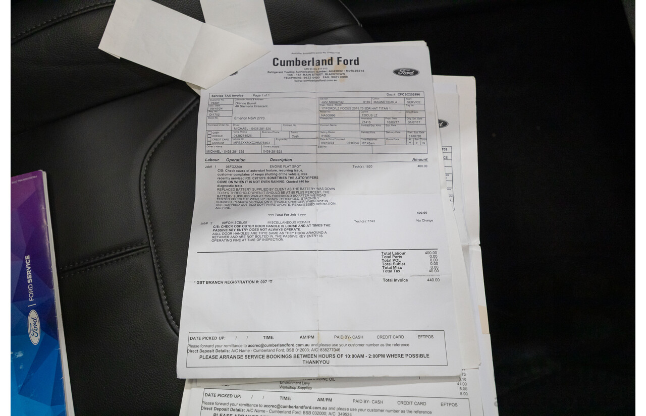 4/2017 Ford Focus Titanium LZ 5d Hatchback Magnetic Grey Turbo 1.5L