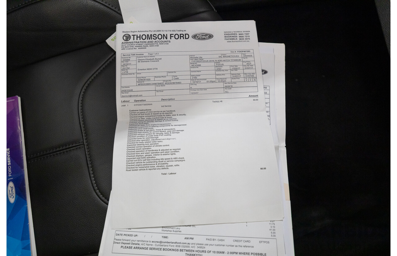 4/2017 Ford Focus Titanium LZ 5d Hatchback Magnetic Grey Turbo 1.5L
