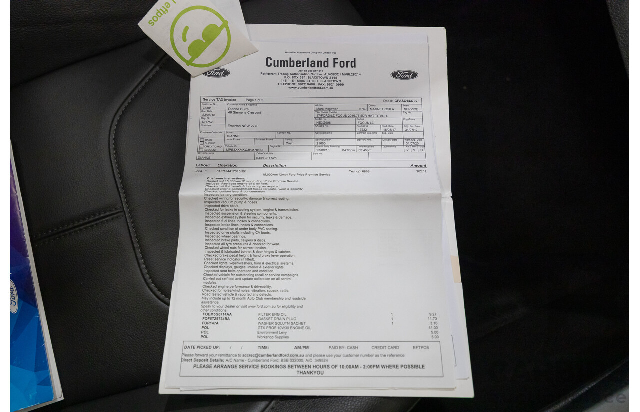 4/2017 Ford Focus Titanium LZ 5d Hatchback Magnetic Grey Turbo 1.5L