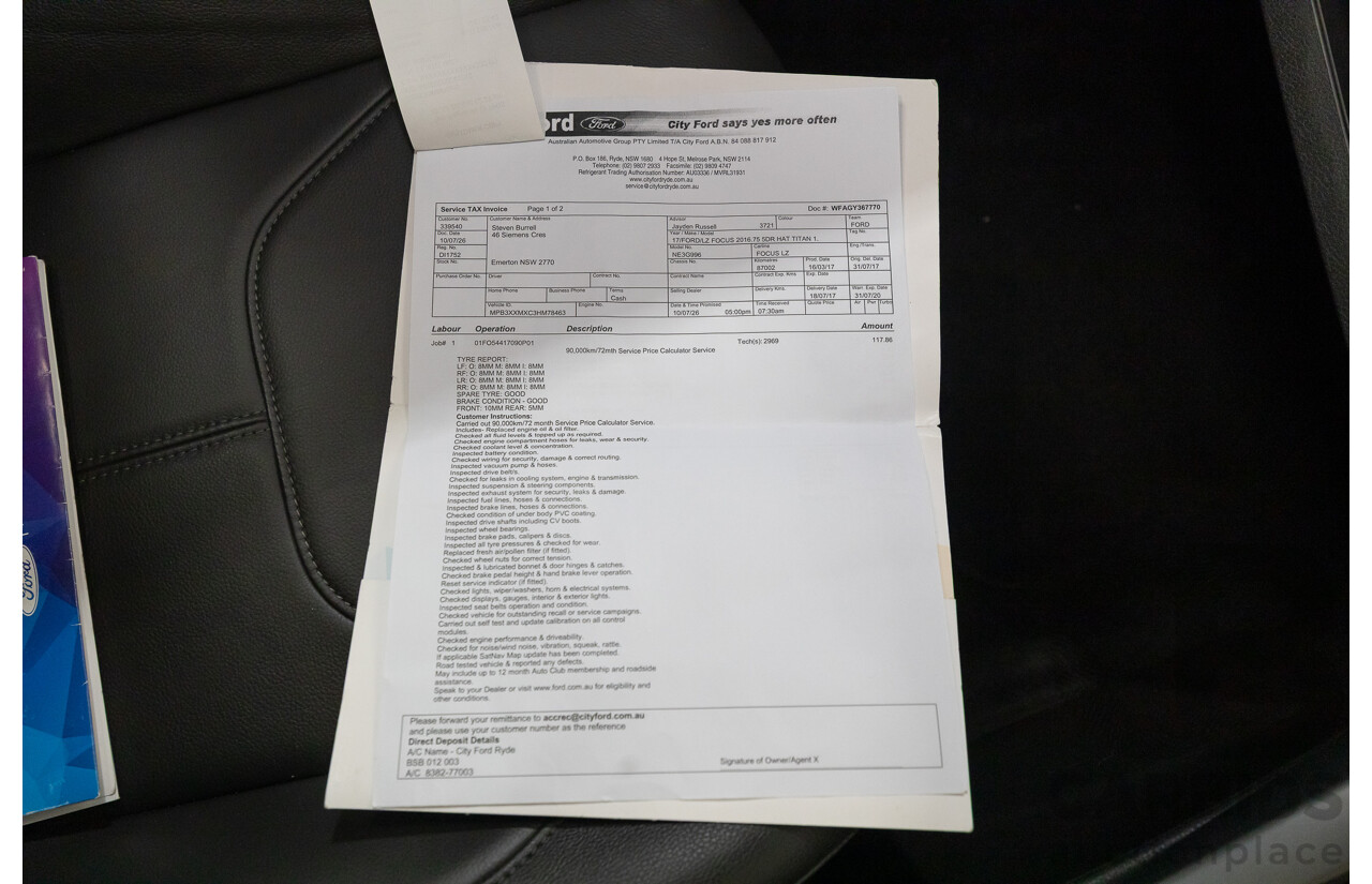 4/2017 Ford Focus Titanium LZ 5d Hatchback Magnetic Grey Turbo 1.5L