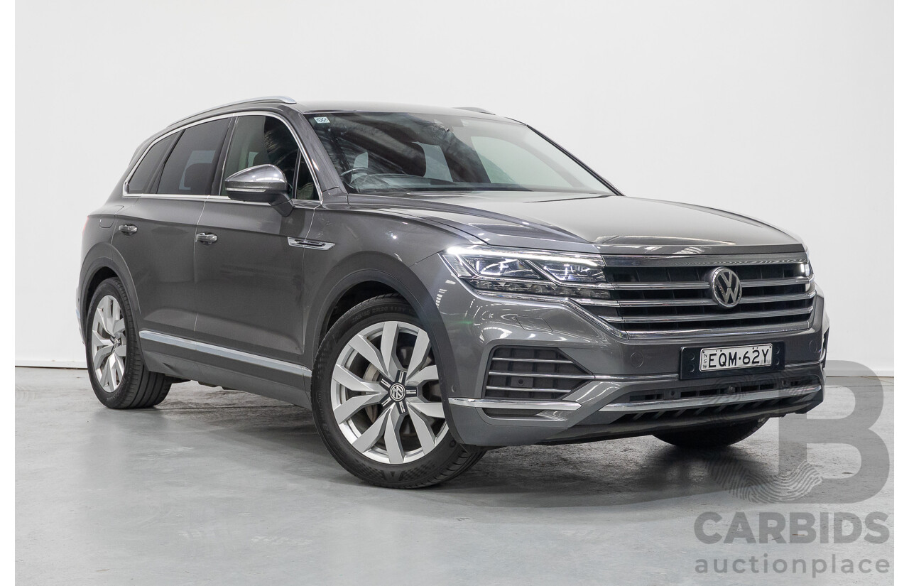 12/2019 Volkswagen Touareg 190TDI Premium (AWD) MY20 4d Wagon Silicon Gray Metallic Turbo Diesel V6 3.0L