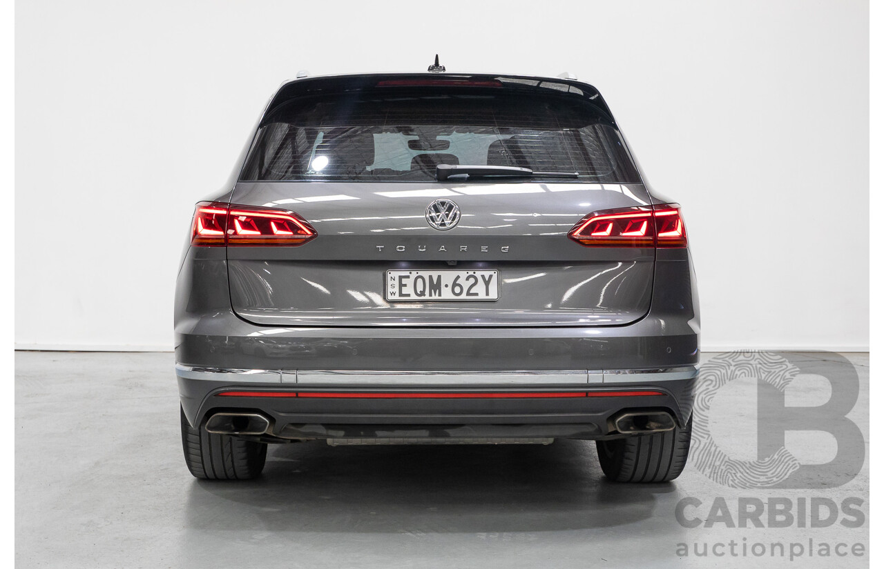 12/2019 Volkswagen Touareg 190TDI Premium (AWD) MY20 4d Wagon Silicon Gray Metallic Turbo Diesel V6 3.0L