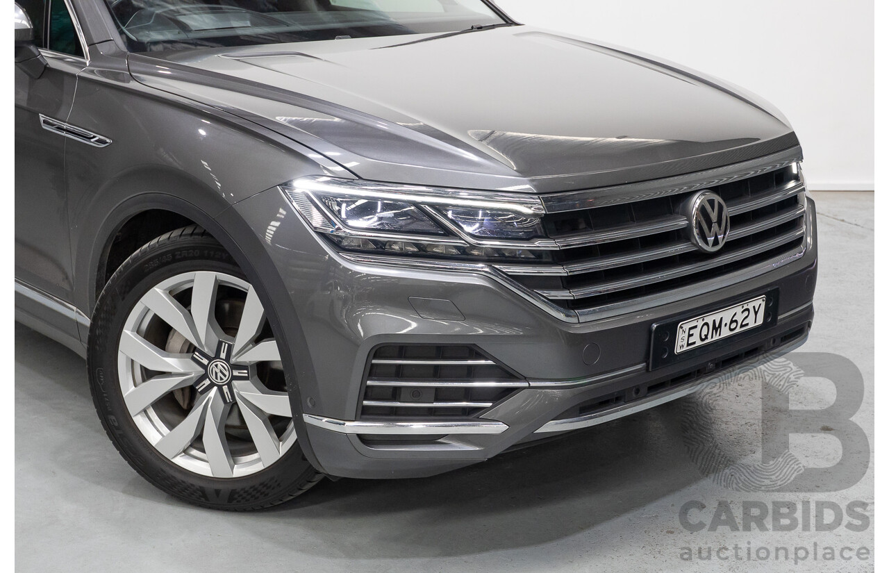 12/2019 Volkswagen Touareg 190TDI Premium (AWD) MY20 4d Wagon Silicon Gray Metallic Turbo Diesel V6 3.0L
