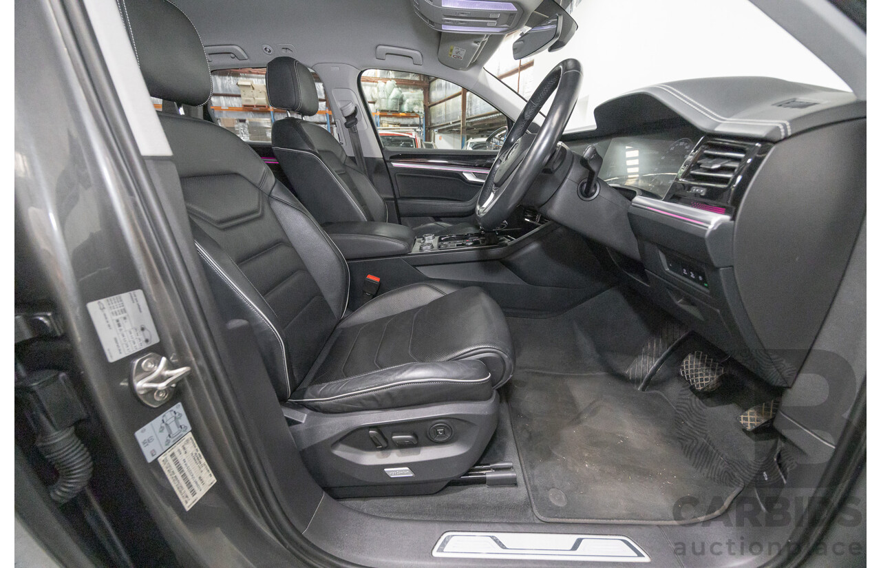 12/2019 Volkswagen Touareg 190TDI Premium (AWD) MY20 4d Wagon Silicon Gray Metallic Turbo Diesel V6 3.0L