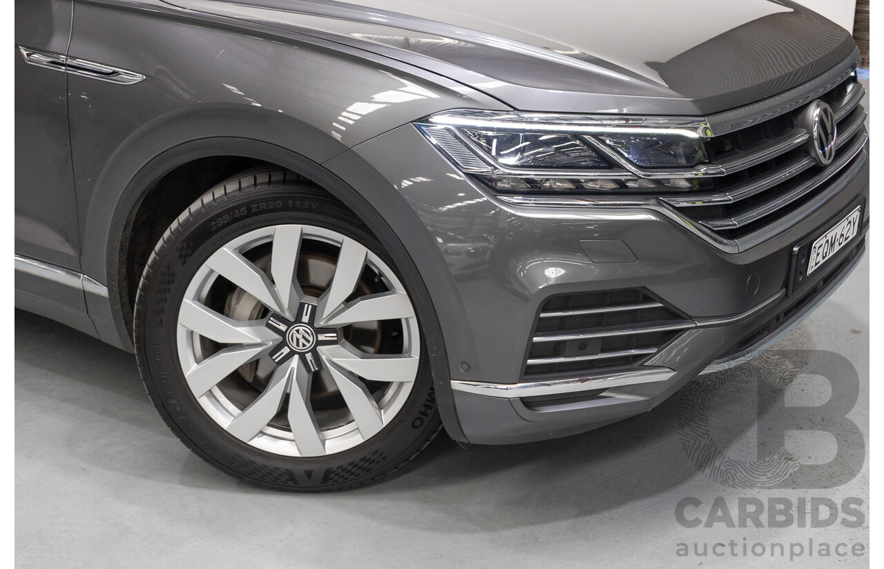 12/2019 Volkswagen Touareg 190TDI Premium (AWD) MY20 4d Wagon Silicon Gray Metallic Turbo Diesel V6 3.0L