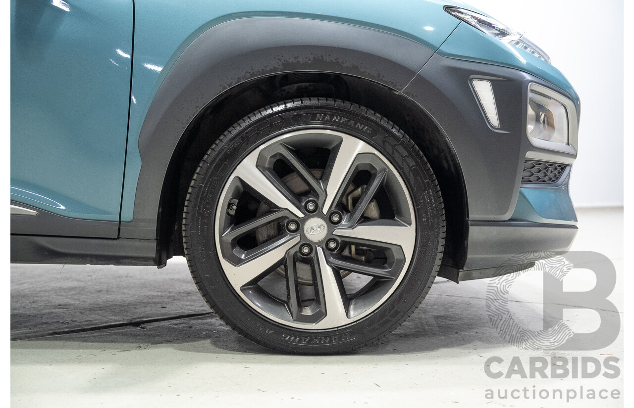 02/2018 Hyundai Kona Highlander (AWD) OS 4d Wagon Ceramic Blue 1.6L