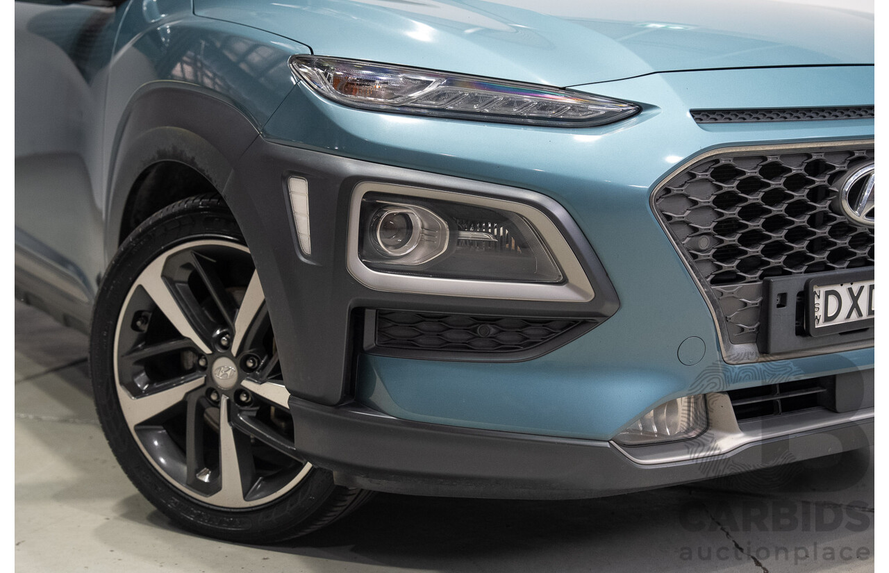 02/2018 Hyundai Kona Highlander (AWD) OS 4d Wagon Ceramic Blue 1.6L