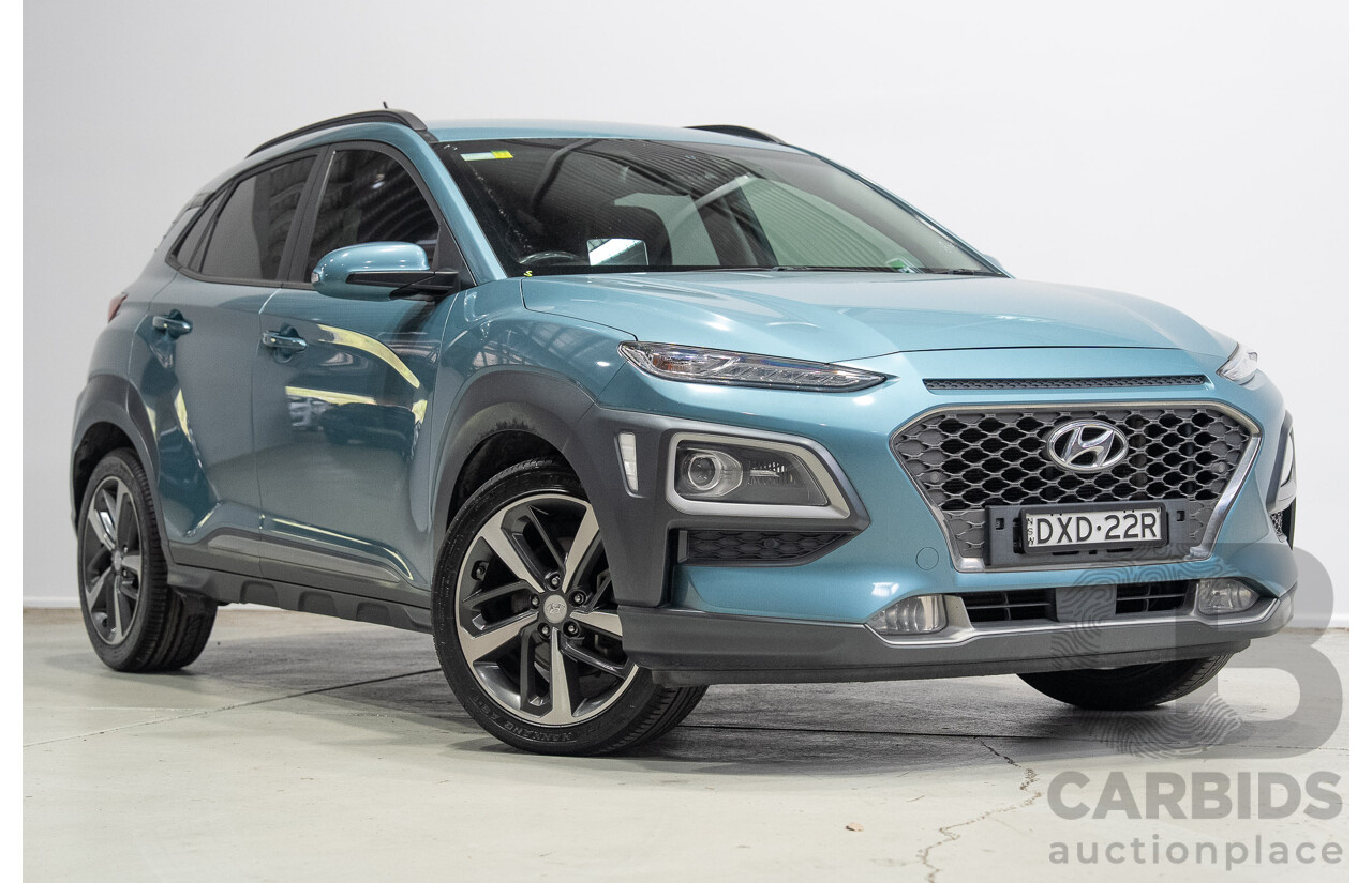 02/2018 Hyundai Kona Highlander (AWD) OS 4d Wagon Ceramic Blue 1.6L