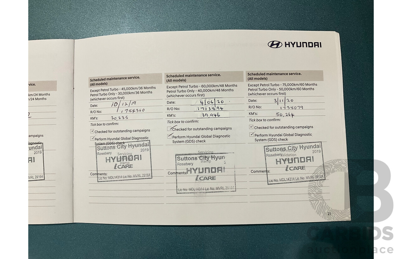 02/2018 Hyundai Kona Highlander (AWD) OS 4d Wagon Ceramic Blue 1.6L